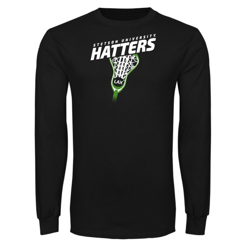  Black Long Sleeve T Shirt - Lacrosse Stick