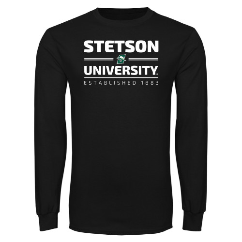  Black Long Sleeve T Shirt - Stetson University Est 1883