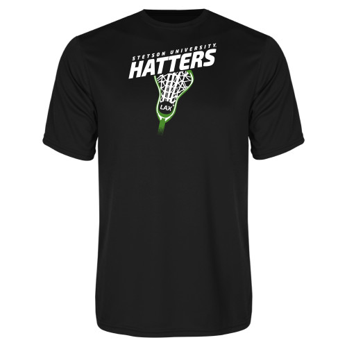  Black Performance Tee - Lacrosse Stick