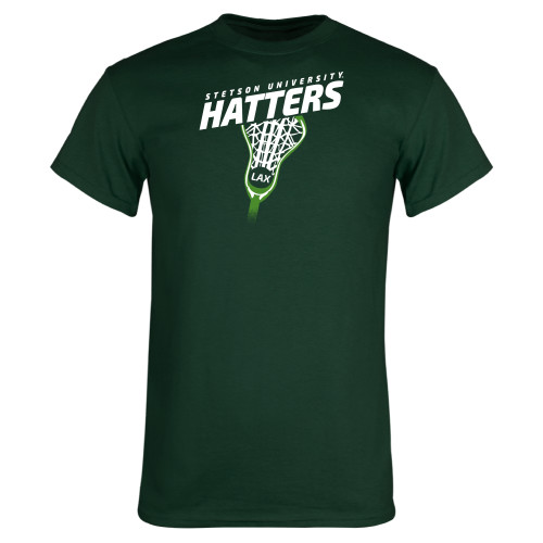  Dark Green T Shirt - Lacrosse Stick