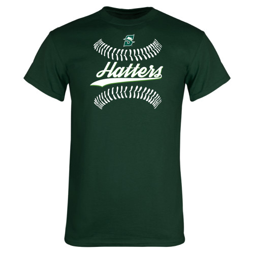  Dark Green T Shirt - Softball Seams