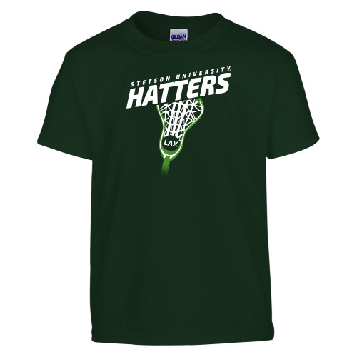  Youth Dark Green T-Shirt - Lacrosse Stick