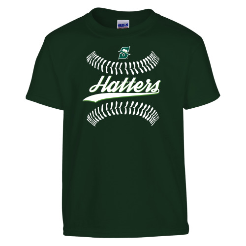  Youth Dark Green T-Shirt - Softball Seams