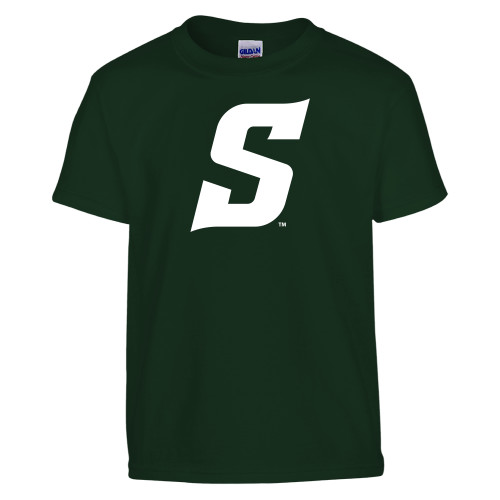  Youth Dark Green T-Shirt - Secondary Logo