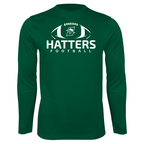  Dark Green Performance Long Sleeve Shirt - Hatters Football