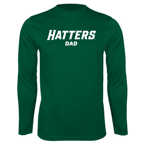  Dark Green Performance Long Sleeve Shirt - Dad