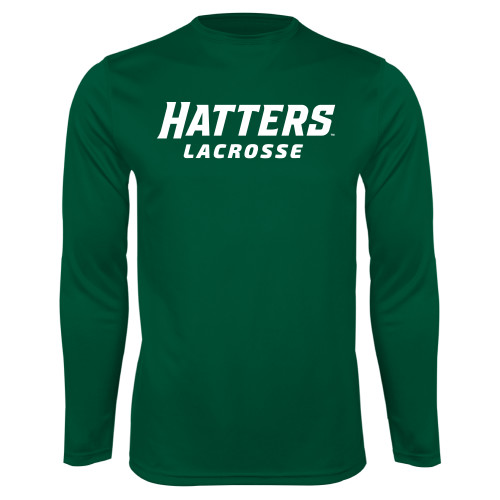  Dark Green Performance Long Sleeve Shirt - Lacrosse