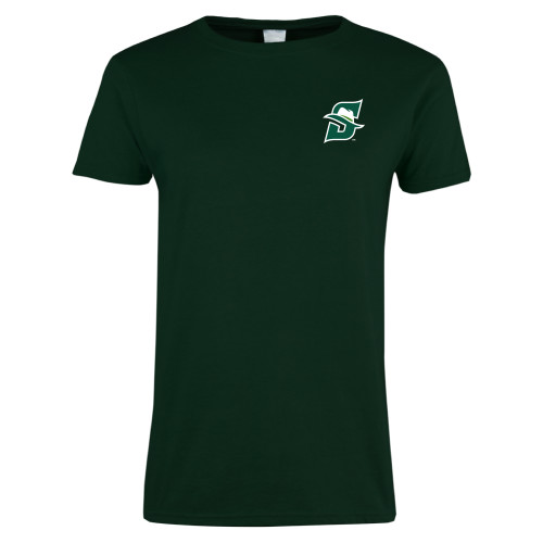  Womens Dark Green Short Sleeve Tee - Primary logo