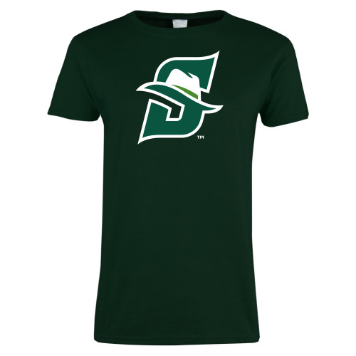  Womens Dark Green Short Sleeve Tee - Primary logo