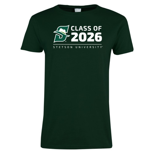  Womens Dark Green Short Sleeve Tee - Class of Design