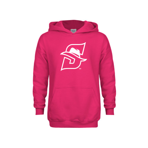  Youth Hot Pink Fleece Hoodie - Primary logo