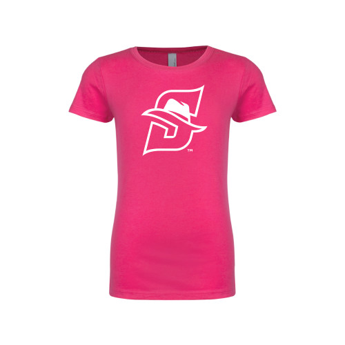  Next Level Girls Fuchsia Fashion Fit T Shirt - Primary logo