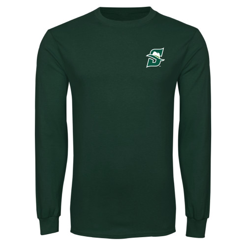  Dark Green Long Sleeve T Shirt - Primary logo
