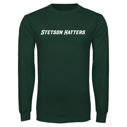  Dark Green Long Sleeve T Shirt - Stetson Hatters