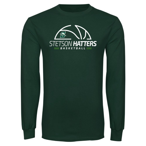  Dark Green Long Sleeve T Shirt - Stetson Hatters Basketball