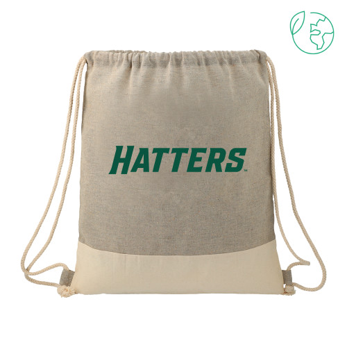  Split Recycled Cotton Grey/Natural Drawstring Bag - Hatters
