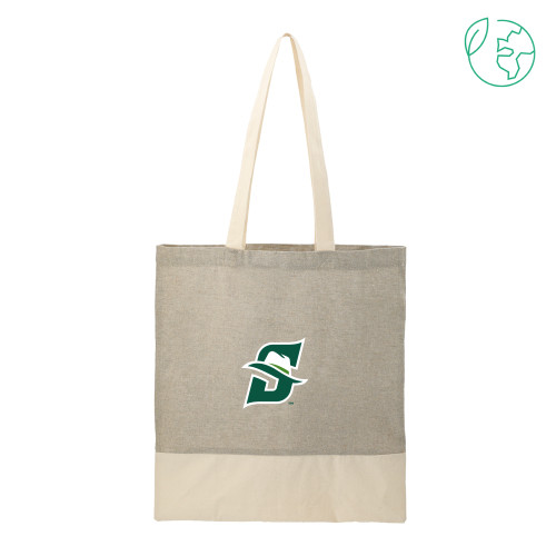  Split Recycled Grey Cotton Twill Convention Tote - Primary logo
