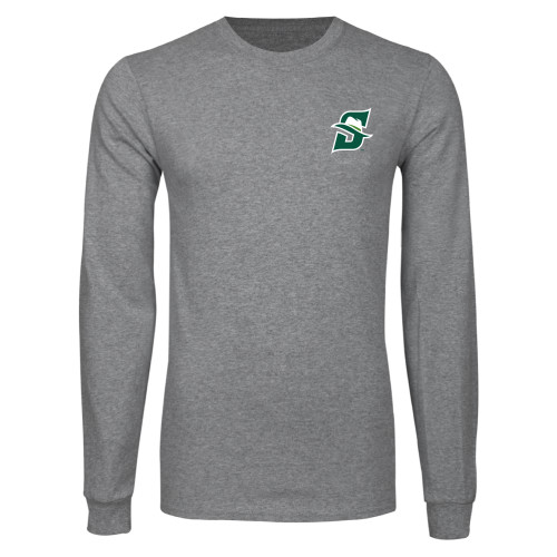  Grey Long Sleeve T Shirt - Primary logo