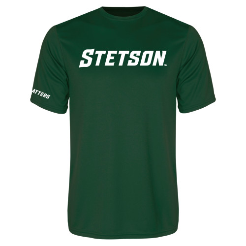  Dark Green Performance Tee - Stetson