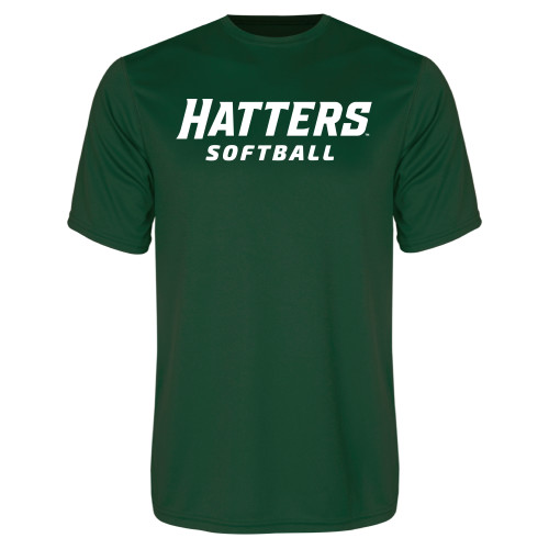  Dark Green Performance Tee - Softball