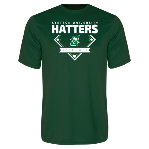  Dark Green Performance Tee - Baseball Diamond