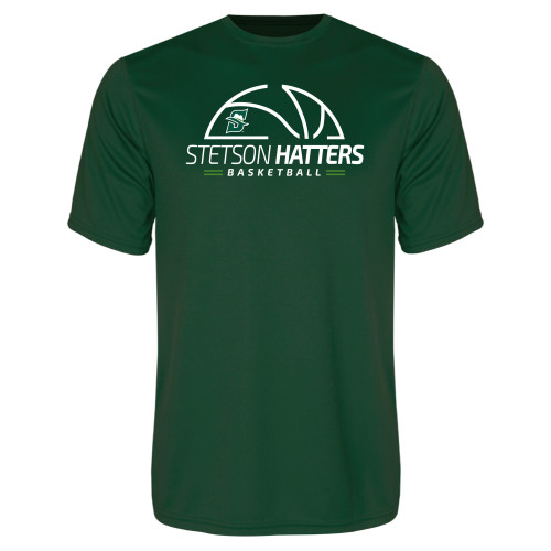  Dark Green Performance Tee - Stetson Hatters Basketball