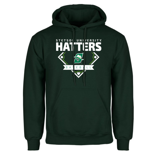  Dark Green Fleece Hood - Baseball Diamond
