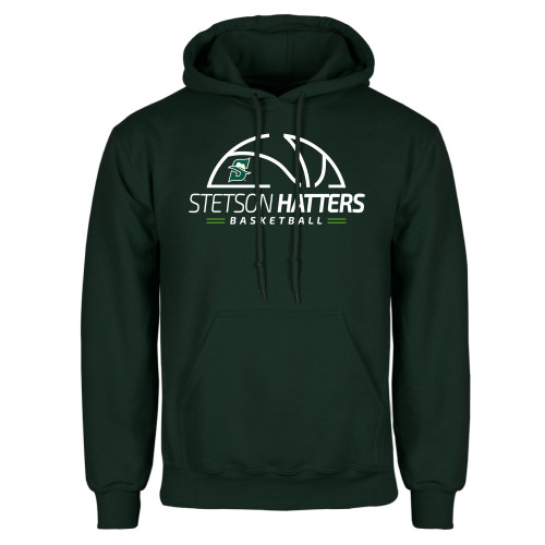  Dark Green Fleece Hood - Stetson Hatters Basketball