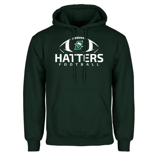  Dark Green Fleece Hood - Hatters Football