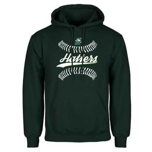  Dark Green Fleece Hood - Softball Seams