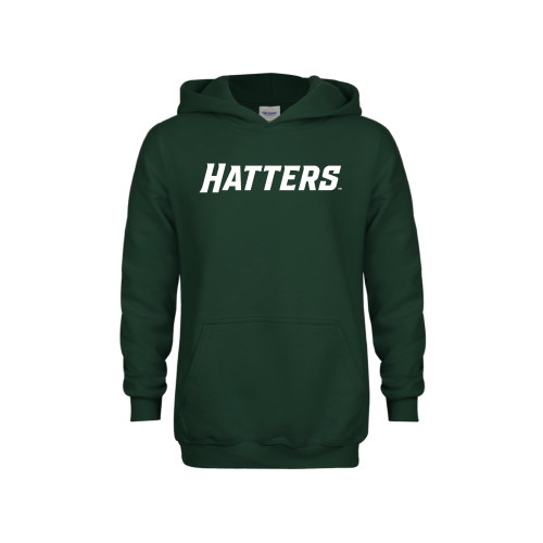  Youth Dark Green Fleece Hoodie - Hatters