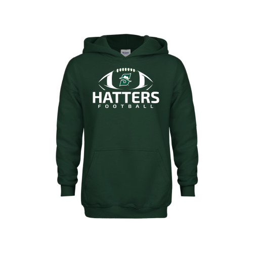  Youth Dark Green Fleece Hoodie - Hatters Football