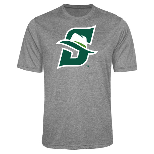  Grey Heather Performance Contender Tee - Primary logo