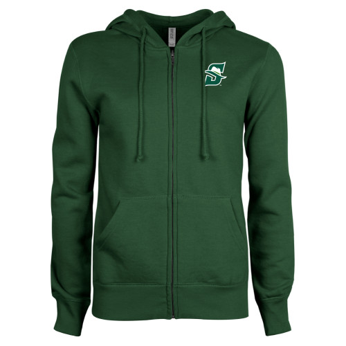 Main Image for  ENZA Womens Dark Green Fleece Full Zip Hoodie