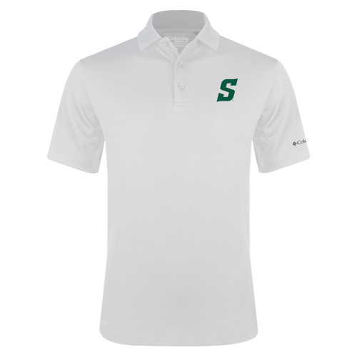  Columbia White Omni Wick Drive Polo - Secondary Logo