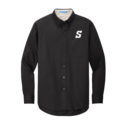  Black Twill Button Down Long Sleeve - Secondary Logo