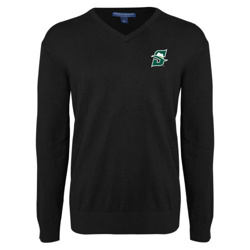  Black VNeck Sweater - Primary logo