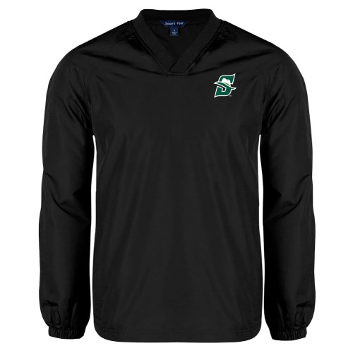  Black V Neck Raglan Windshirt - Primary logo