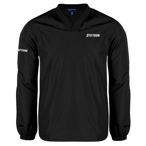  Black V Neck Raglan Windshirt - Stetson