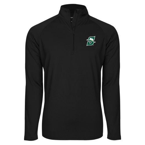 Sport Tek Black Sport Wick Stretch 1/2 Zip Pullover - Primary logo