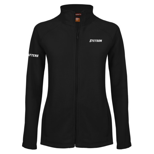  Womens Black Fleece Full Zip Jacket - Stetson