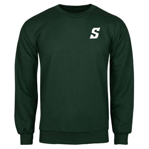  Dark Green Fleece Crew - Secondary Logo