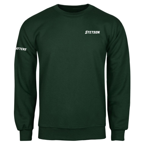 Dark Green Fleece Crew - Stetson