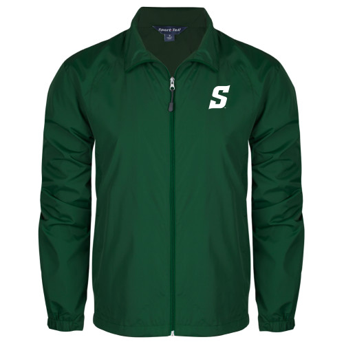  Dark Green Full Zip Wind Jacket - Secondary Logo