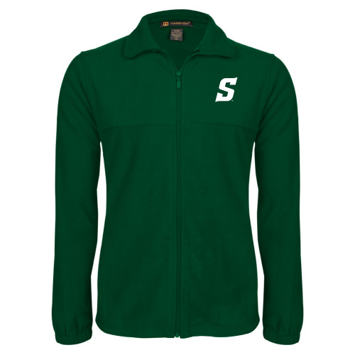  Dark Green Fleece Full Zip Jacket - Secondary Logo