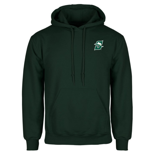  Dark Green Fleece Hood - Primary logo
