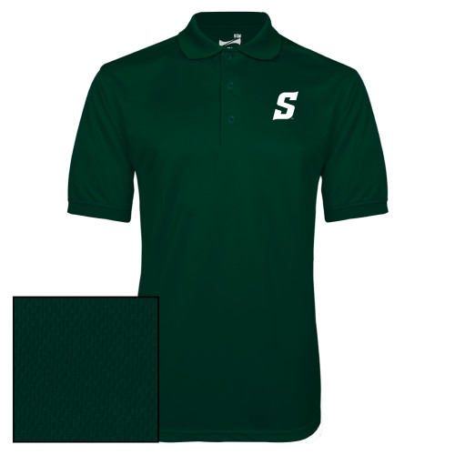  Dark Green Dry Mesh Polo - Secondary Logo