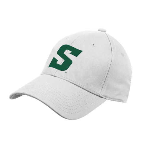  White Structured Adjustable Pro Style Hat - Secondary Logo