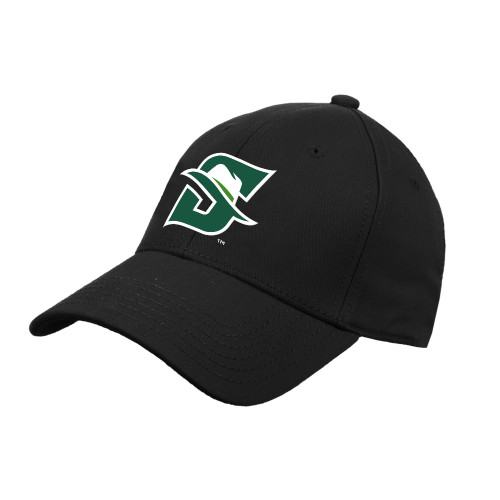  Black Structured Adjustable Pro Style Hat - Primary logo