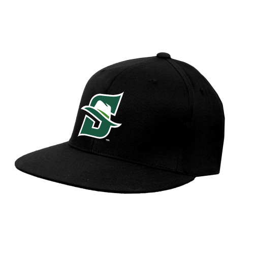  Black Flat Bill Snapback Hat - Primary logo